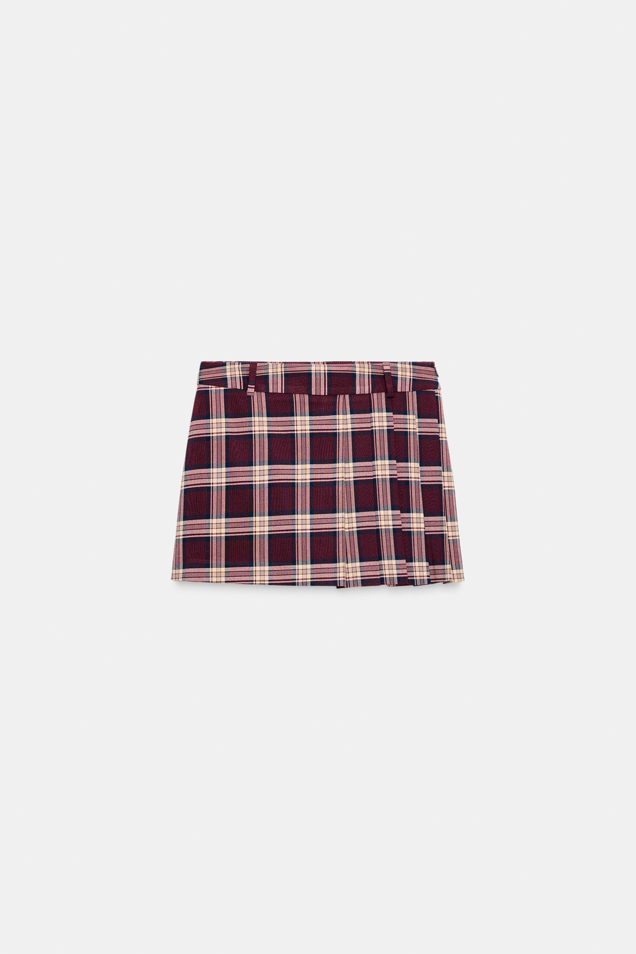 PLAID PLEATED SKORT
